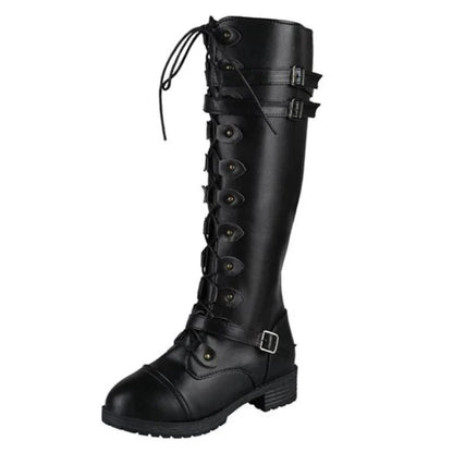 Steampunk-Stiefel ohne Absatz