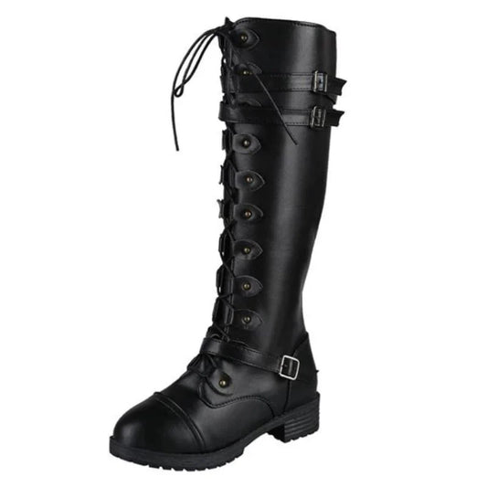 Steampunk-Stiefel ohne Absatz
