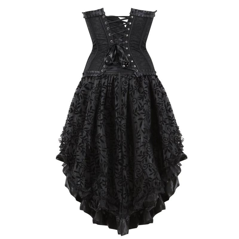 Gothic-Korsett- und Rockset
