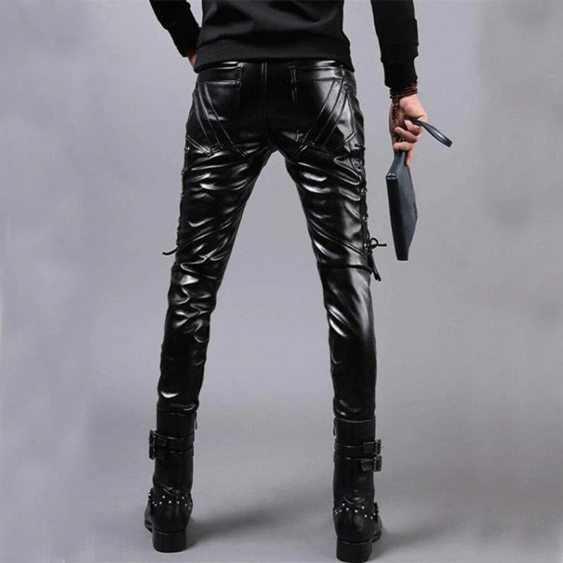 Gothic-Herrenhose aus Kunstleder
