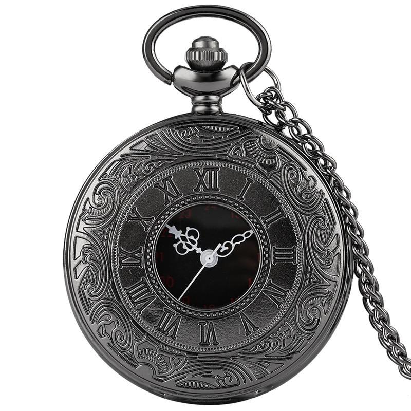 Schwarze Steampunk-Taschenuhr
