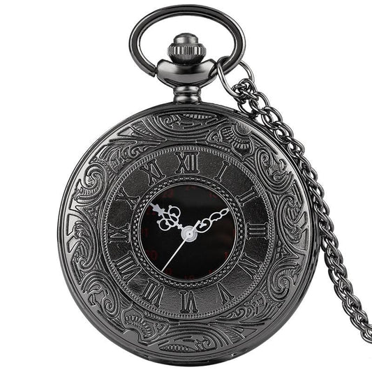 Schwarze Steampunk-Taschenuhr