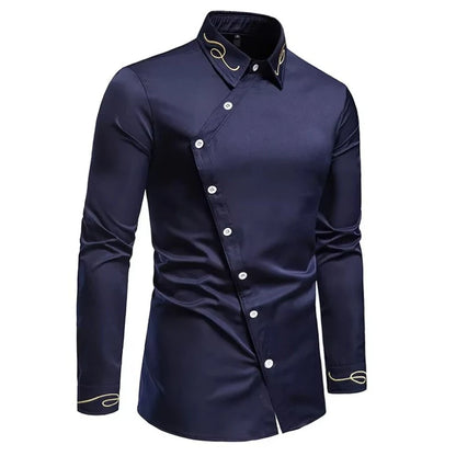 Asymmetrisches Button-Down-Hemd