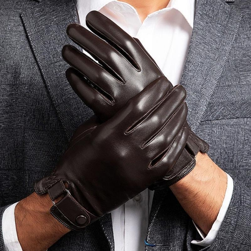 Braune Lederhandschuhe für Herren