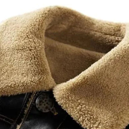 Herren-Fliegerjacke mit Pelzkragen
