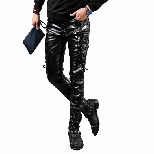Gothic-Herrenhose aus Kunstleder