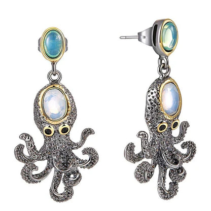 Steampunk-Oktopus-Ohrringe