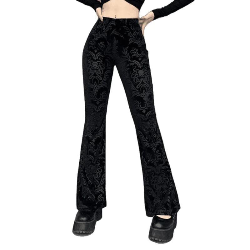 Schwarze Gothic-Hose für Damen