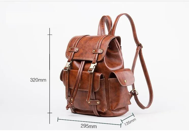 Vintage Damenrucksack aus PU