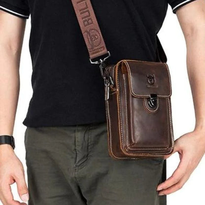Lederschultertasche für Herren