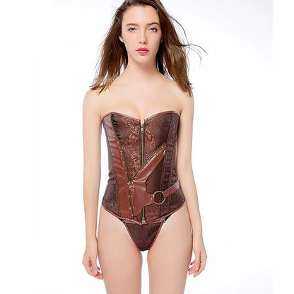 Vintage braunes Steampunk-Korsett