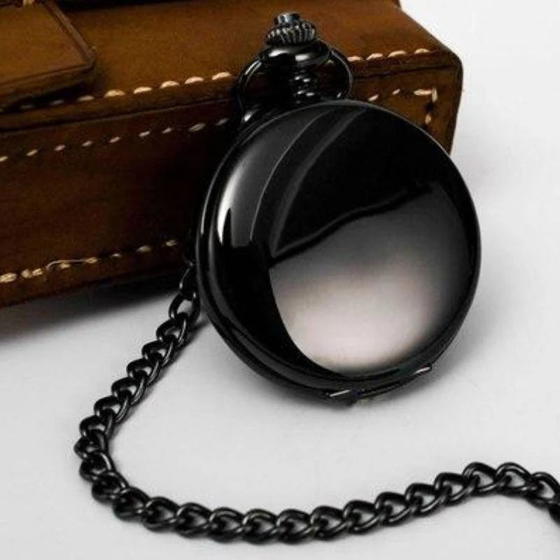 Schwarze Herren-Taschenuhr