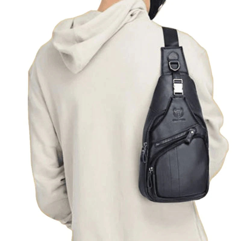 Herren-Brusttasche aus Leder