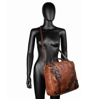 Steampunk-Tasche aus Kunstleder / PU