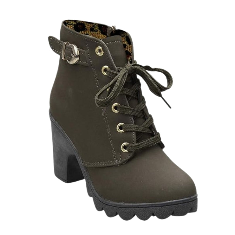 Stiefeletten mit eckigem Absatz