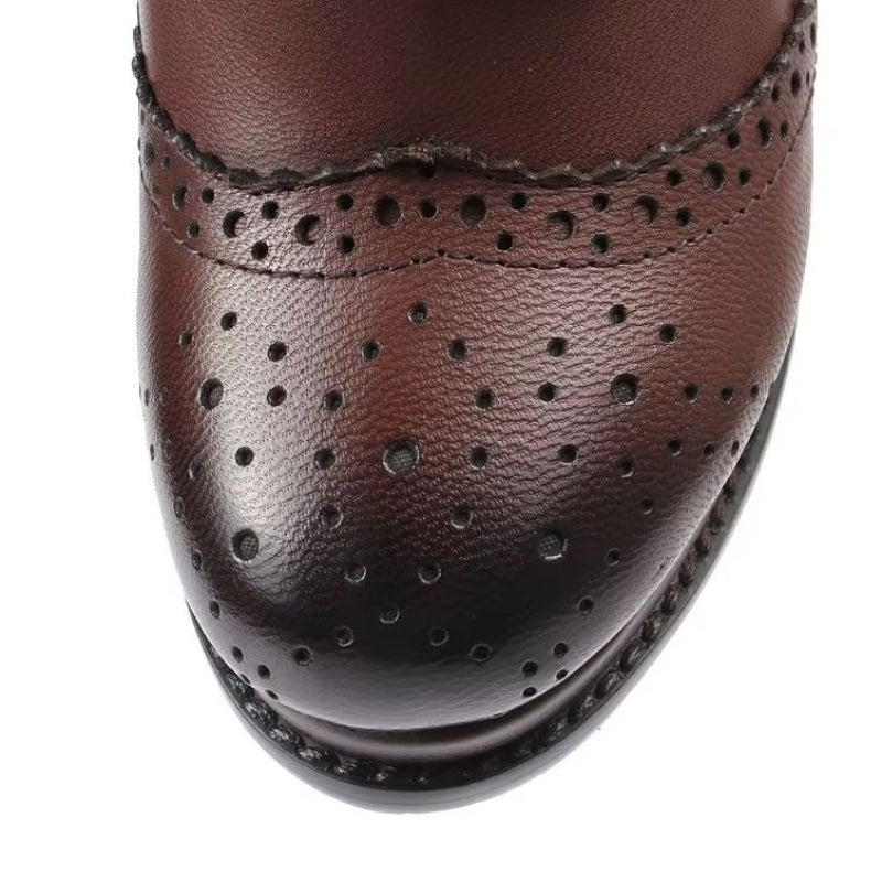 Viktorianische Leder- und Kunstlederstiefel