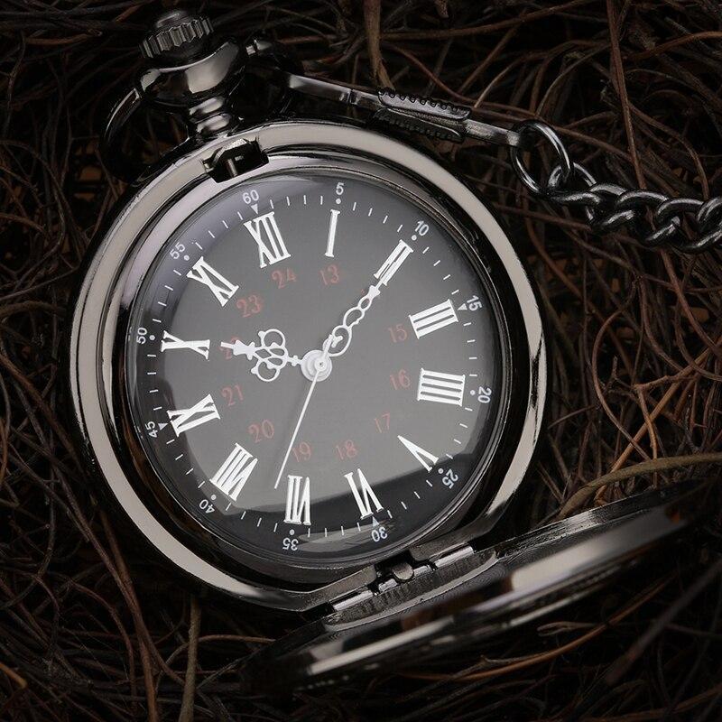 Schwarze Steampunk-Taschenuhr