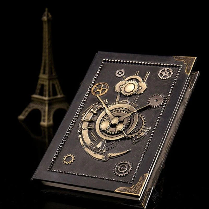 Schwarzes Steampunk-Notizbuch