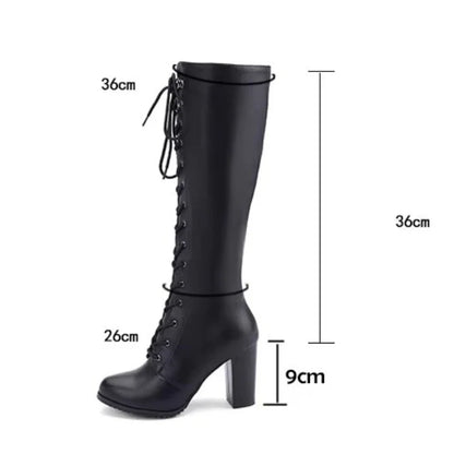 Hohe Schnürstiefel für Damen