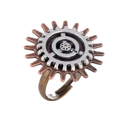 Steampunk-Ring in Blumenform
