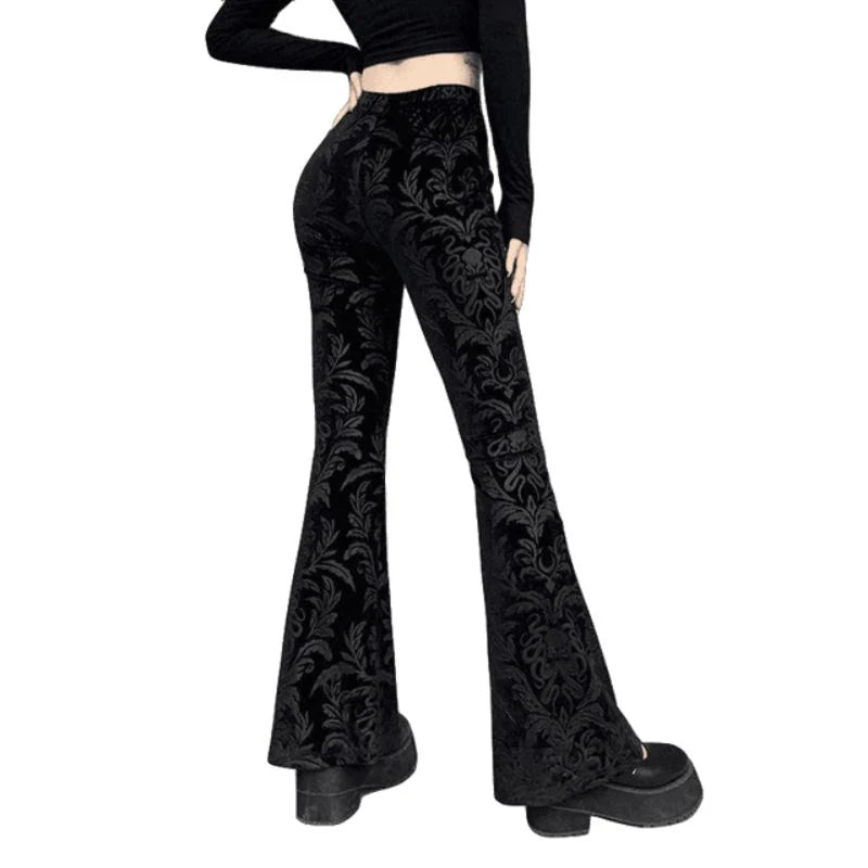 Schwarze Gothic-Hose für Damen