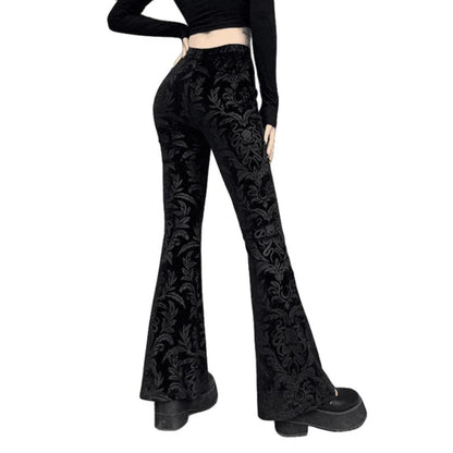 Schwarze Gothic-Hose für Damen