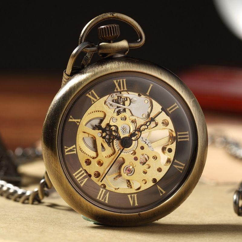 Bronzene Taschenuhr
