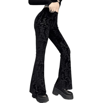 Schwarze Gothic-Hose für Damen