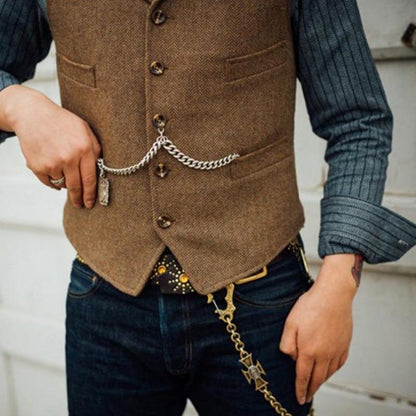 Ärmellose Steampunk-Weste für Herren