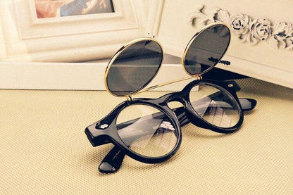 Steampunk-Klappsonnenbrille