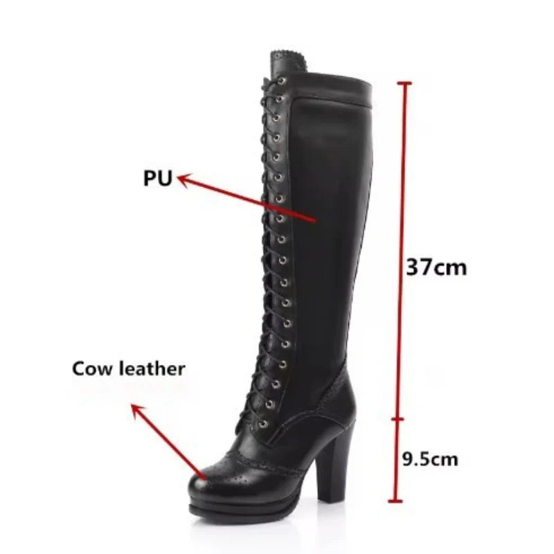 Viktorianische Leder- und Kunstlederstiefel