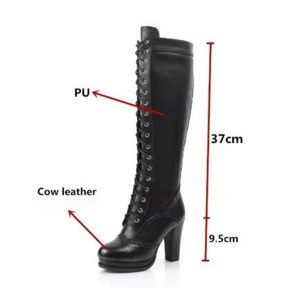 Viktorianische Leder- und Kunstlederstiefel