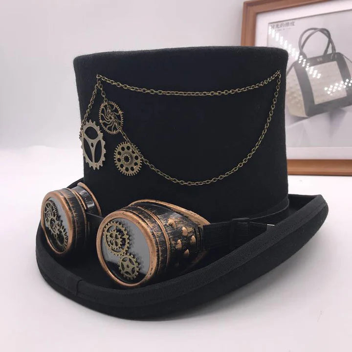 Steampunk-Zylinder mit Zahnrädern