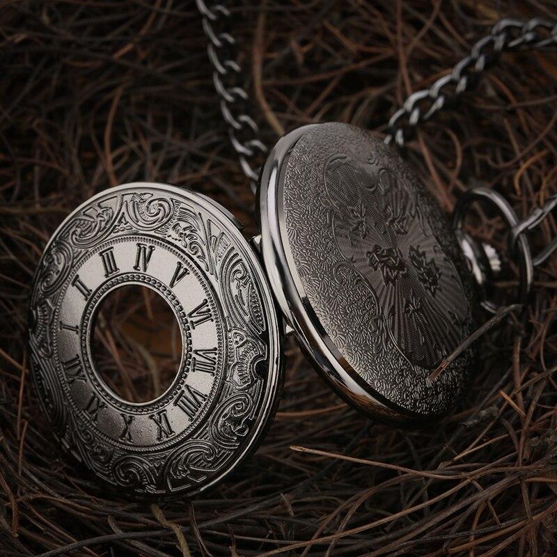 Schwarze Steampunk-Taschenuhr