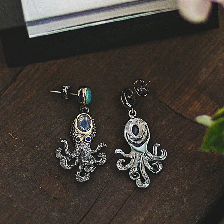 Steampunk-Oktopus-Ohrringe