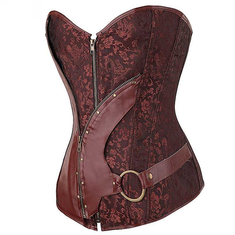 Vintage braunes Steampunk-Korsett