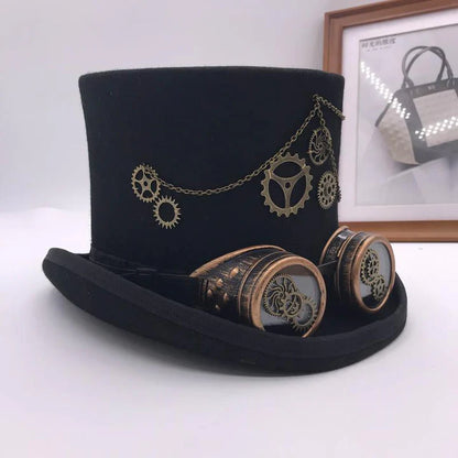 Steampunk-Zylinder mit Zahnrädern