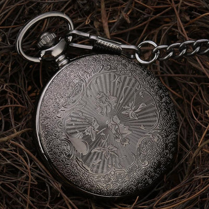 Schwarze Steampunk-Taschenuhr