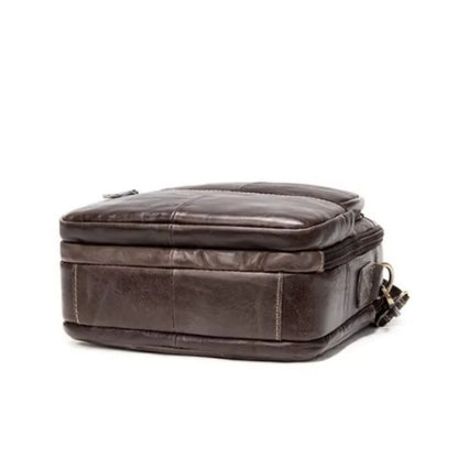 Vintage-Lederschultertasche für Herren