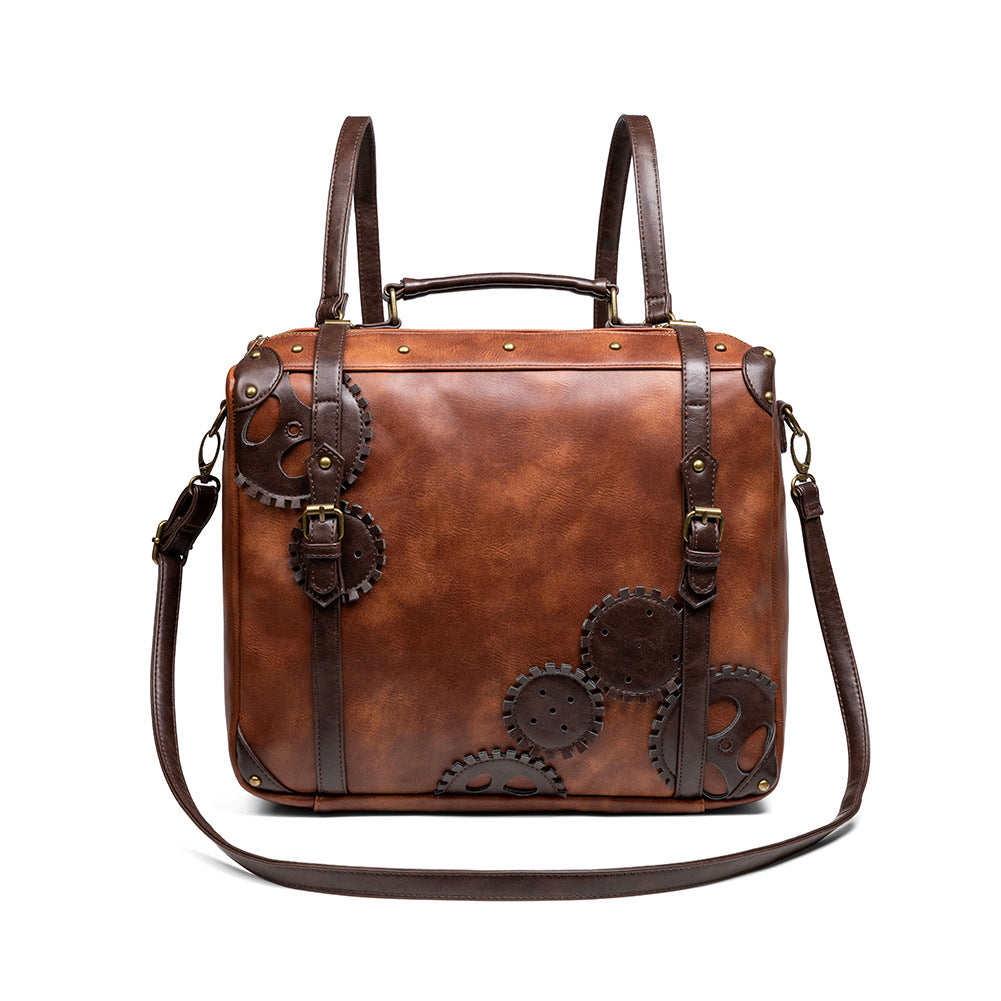 Steampunk-Tasche aus Kunstleder / PU