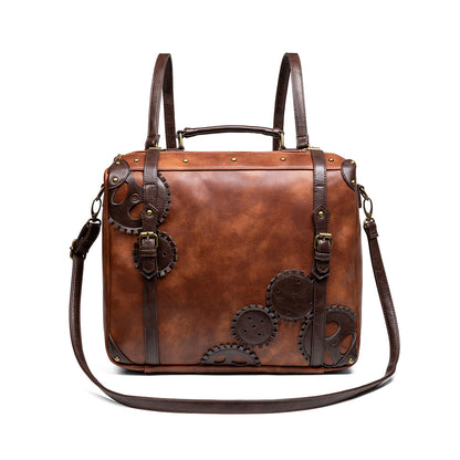 Steampunk-Tasche aus Kunstleder / PU