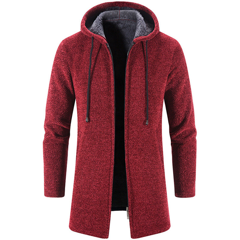 Herren-Kapuzenstrickjacke