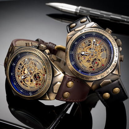 Steampunk-Skelettuhr