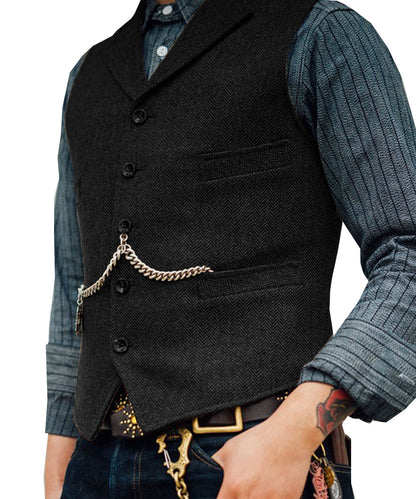 Ärmellose Steampunk-Weste für Herren