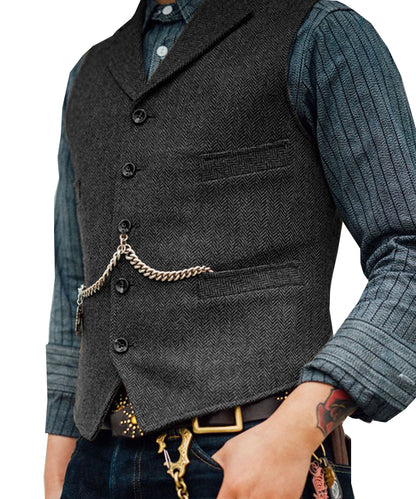 Ärmellose Steampunk-Weste für Herren