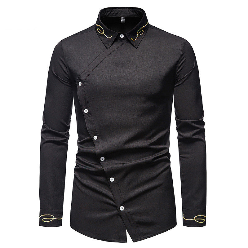 Asymmetrisches Button-Down-Hemd