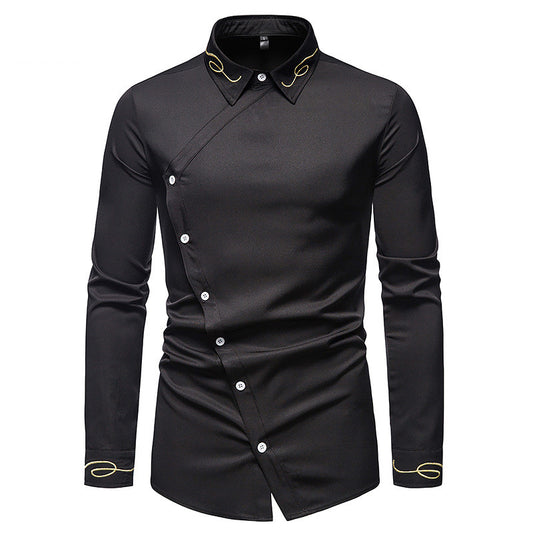 Asymmetrisches Button-Down-Hemd