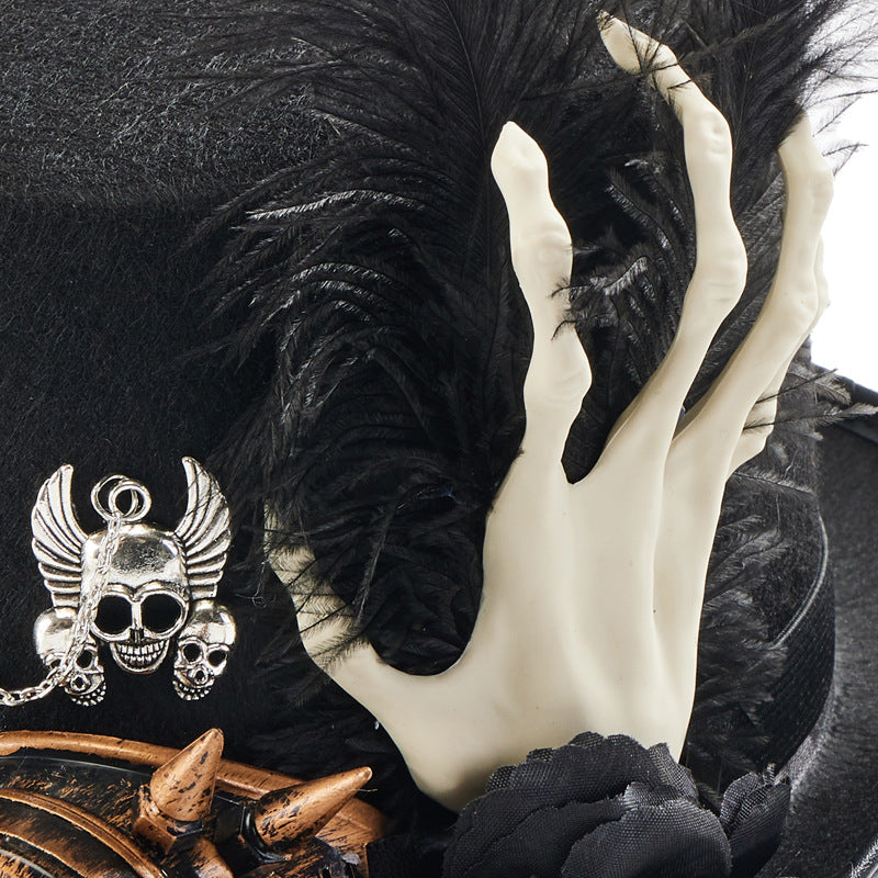 Steampunk-Totenkopfhut