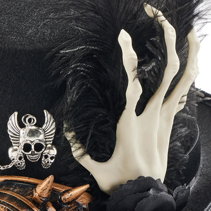 Steampunk-Totenkopfhut