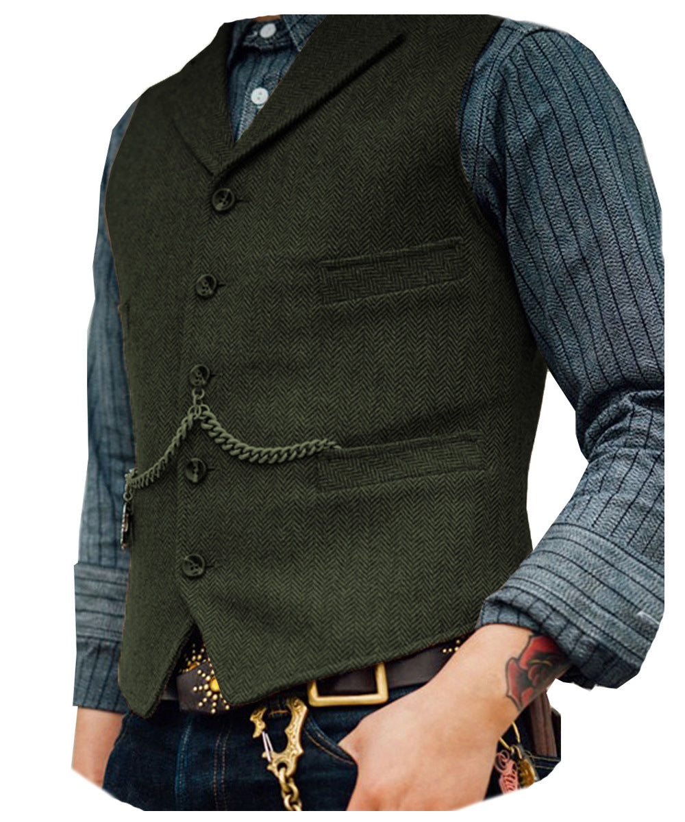 Ärmellose Steampunk-Weste für Herren